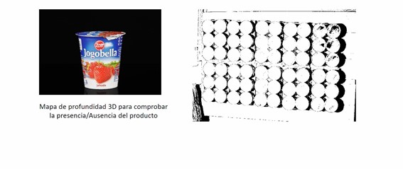 Inspección 3D de presencia o ausencia de producto lácteos envasados en cajas y pallets